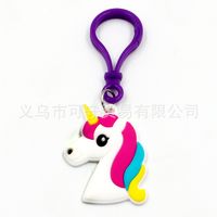 Cute Unicorn Plastic Bag Pendant Keychain sku image 3