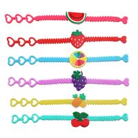 Cartoon Style Fruit Plastic Epoxy Rings Bracelets main image 2