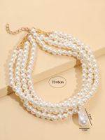 Fashion Irregular Artificial Pearl Beaded Layered Necklaces main image 2