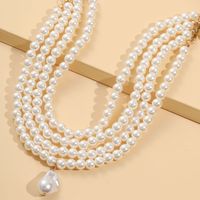 Fashion Irregular Artificial Pearl Beaded Layered Necklaces main image 6