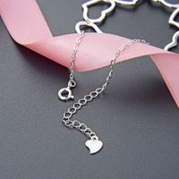 Fashion Simple Style Heart Shape Sterling Silver Plating Bracelets main image 4