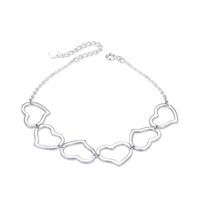 Fashion Simple Style Heart Shape Sterling Silver Plating Bracelets sku image 1