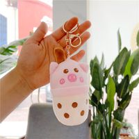 Cartoon Animal Feeding Bottle Cup Pendant Milky Tea Cup Doll Cute Bag Doll Ornaments Plush Toy sku image 5