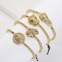 Fashion Leopard Copper Bracelets Gold Plated Zircon Copper Bracelets main image 6