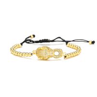 Fashion Leopard Copper Bracelets Gold Plated Zircon Copper Bracelets sku image 2