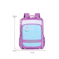 Cute Color Block Square Zipper Fashion Backpack sku image 3