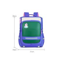 Cute Color Block Square Zipper Fashion Backpack sku image 4