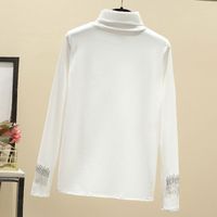 Women's T-shirt Long Sleeve T-shirts Diamond Fashion Solid Color main image 7