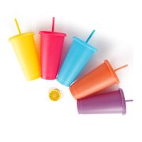 Fashion Solid Color Plastic Water Bottles main image 2