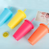 Fashion Solid Color Plastic Water Bottles main image 3