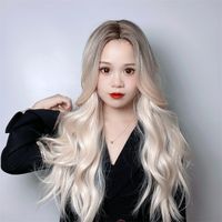 Women's Simple Style Street Matte Silk Centre Parting Long Curly Hair Wigs main image 4