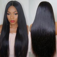 Women's Fashion Street High Temperature Wire Centre Parting Long Straight Hair Wigs main image 3