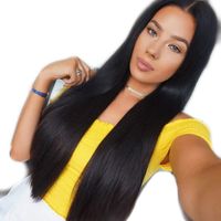 Women's Fashion Street High Temperature Wire Centre Parting Long Straight Hair Wigs main image 2