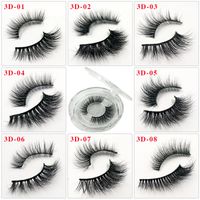 Natural Three Dimensional Multi-layer Mink Hair False Eyelashes One-pair Package Wholesale main image 3