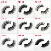 Natural Three Dimensional Multi-layer Mink Hair False Eyelashes One-pair Package Wholesale main image 2