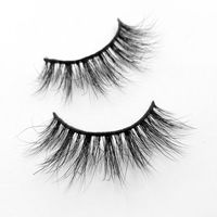 Natural Three Dimensional Mink Hair False Eyelashes One-pair Package sku image 5