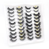 Mixed Thick Three Dimensional Chemical Fiber False Eyelashes 20 Pairs sku image 1