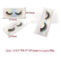 False Eyelash Multi-color  Crystal Box One-pair Package main image 5