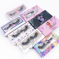 Three Dimensional Fluffy False Eyelashes Single Pair Package Butterfly Paper Box main image 3