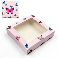 New Square Butterfly Window False Eyelash Card Paper Box sku image 5