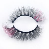 18mm Colorful Eye Tail Lengthened Mink-like False Eyelashes 8 Pairs sku image 1