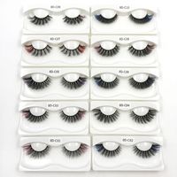 18mm Colorful Eye Tail Lengthened Mink-like False Eyelashes 8 Pairs main image 4