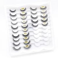 Three-dimensional Multi-layer Natural Short Mink-like False Eyelashes 10 Pairs main image 6