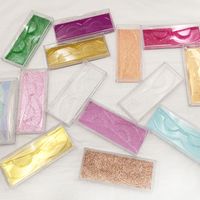 False Eyelash Multi-color  Crystal Box One-pair Package main image 2