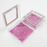 Transparent Square Box With Diamond False Eyelash Box sku image 1