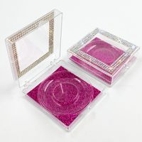 Transparent Square Box With Diamond False Eyelash Box sku image 5