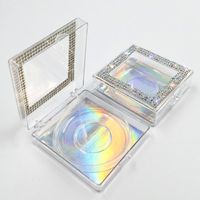 Transparent Square Box With Diamond False Eyelash Box sku image 8
