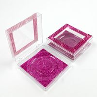 Caja Cuadrada Transparente Con Caja De Pestañas Postizas De Diamante main image 3