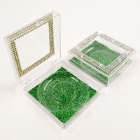 Transparent Square Box With Diamond False Eyelash Box sku image 2