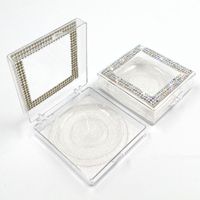 Transparent Square Box With Diamond False Eyelash Box sku image 6
