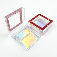 Transparent Square Box With Diamond False Eyelash Box sku image 11