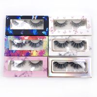 Three Dimensional Fluffy False Eyelashes Single Pair Package Butterfly Paper Box main image 2