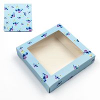 New Square Butterfly Window False Eyelash Card Paper Box sku image 10