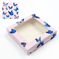 New Square Butterfly Window False Eyelash Card Paper Box sku image 6