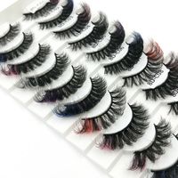 18mm Colorful Eye Tail Lengthened Mink-like False Eyelashes 8 Pairs main image 2