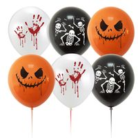 Halloween Skull Emulsion Party Luftballons main image 1