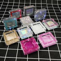 Transparent Square Box With Diamond False Eyelash Box main image 1