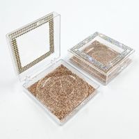 Transparent Square Box With Diamond False Eyelash Box sku image 3