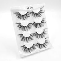 4 Pairs Von Drei Dimensionale Starke Natürliche Simulation Falsche Wimpern Großhandel sku image 2