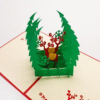 Christmas Christmas Tree Elk Paper Party Card sku image 2
