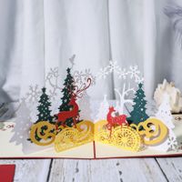 Christmas Christmas Tree Elk Paper Party Card main image 1