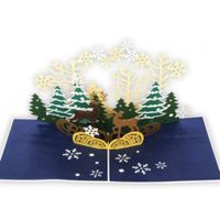 Christmas Christmas Tree Elk Paper Party Card sku image 9