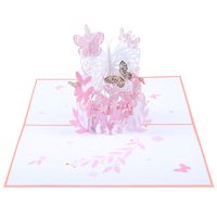 Valentine's Day Sweet Solid Color Paper Wedding Festival Card main image 2
