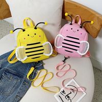 Women's Medium Pu Leather Bee Cute Zipper Fashion Backpack main image 6