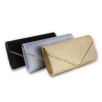 Women's Small Flash Material Solid Color Fashion Square Magnetic Buckle Envelope Bag main image 4