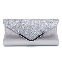 Red Light Grey Blue Satin Solid Color Sequins Square Evening Bags main image 1